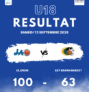 U18 – Résultat du 13 septembre 2025